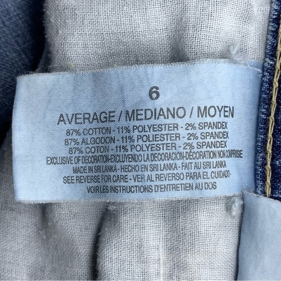 Size 6 Gloria Vanderbilt Blue Denim Tapered Leg Jeans Stretch Small - Picture 8 of 9